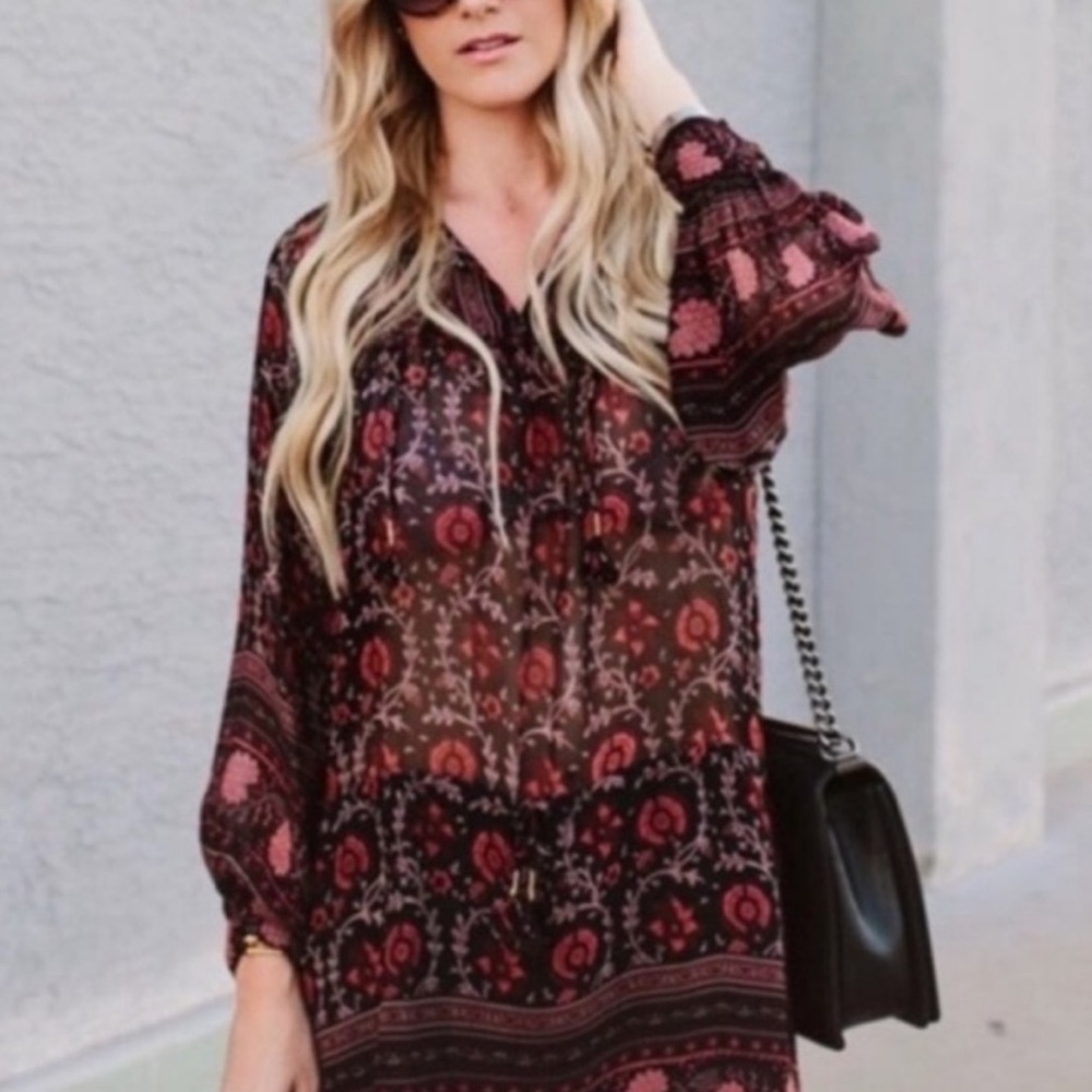 Ulla Johnson Silk Aida Dress in Dark Floral - Picture 3 of 12